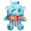 Blue Raspberry Cow Slushie Plushie with Lei Necklace