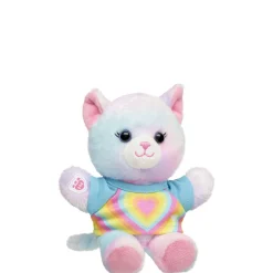 Build-A-Bear Mini Beans® Pastel Swirl Kitty Stuffed Animal Rainbow Heart Gift Set