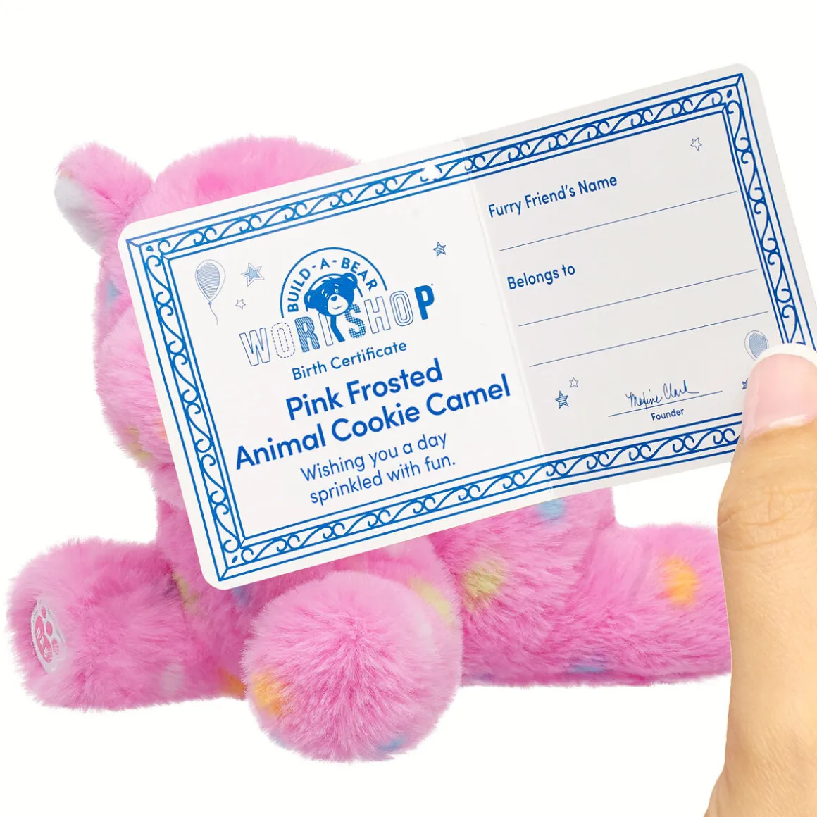 Build-A-Bear Mini Beans® Pink Frosted Animal Cookie Camel Stuffed Animal