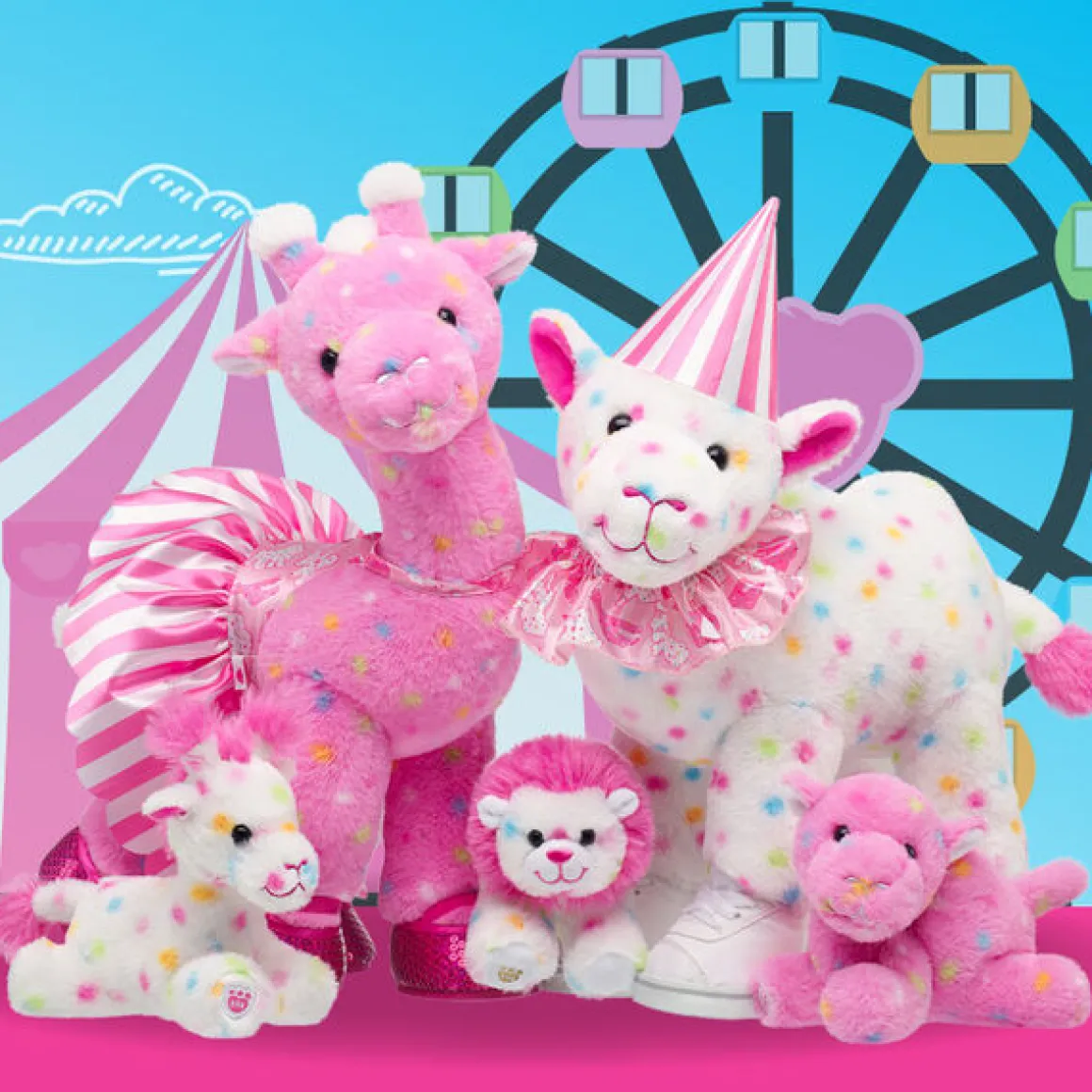 Build-A-Bear Mini Beans® Pink Frosted Animal Cookie Camel Stuffed Animal