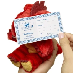 Build-A-Bear Mini Beans® Red Raptor Plush