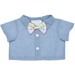 Chambray Shirt With Bow Tie