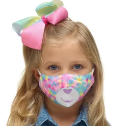 Child-Size Tie-Dye Bear Face Mask