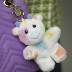 Colorful Splatter Cow Plush Bag Charm