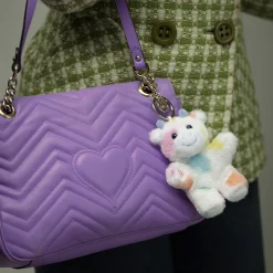 Colorful Splatter Cow Plush Bag Charm