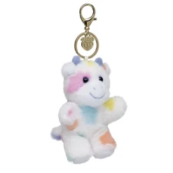Colorful Splatter Cow Plush Bag Charm