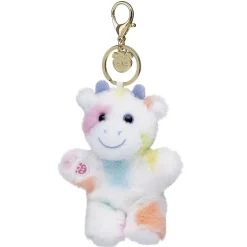Colorful Splatter Cow Plush Bag Charm