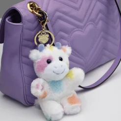 Colorful Splatter Cow Plush Bag Charm