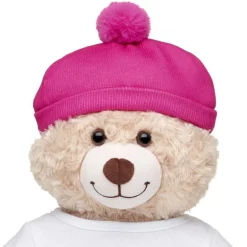Fuchsia Pom Hat Beanie