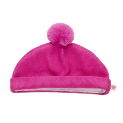 Fuchsia Pom Hat Beanie