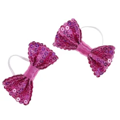 Fuchsia Sequin Bows 2 pc.