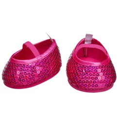 Fuchsia Sequin Flats