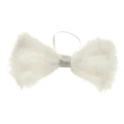 Fuzzy White Bow