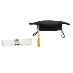 Graduation Cap and Diploma Set
