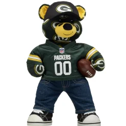 Green Bay Packers™ Football Teddy Bear Fan Hat and Football Gift Set