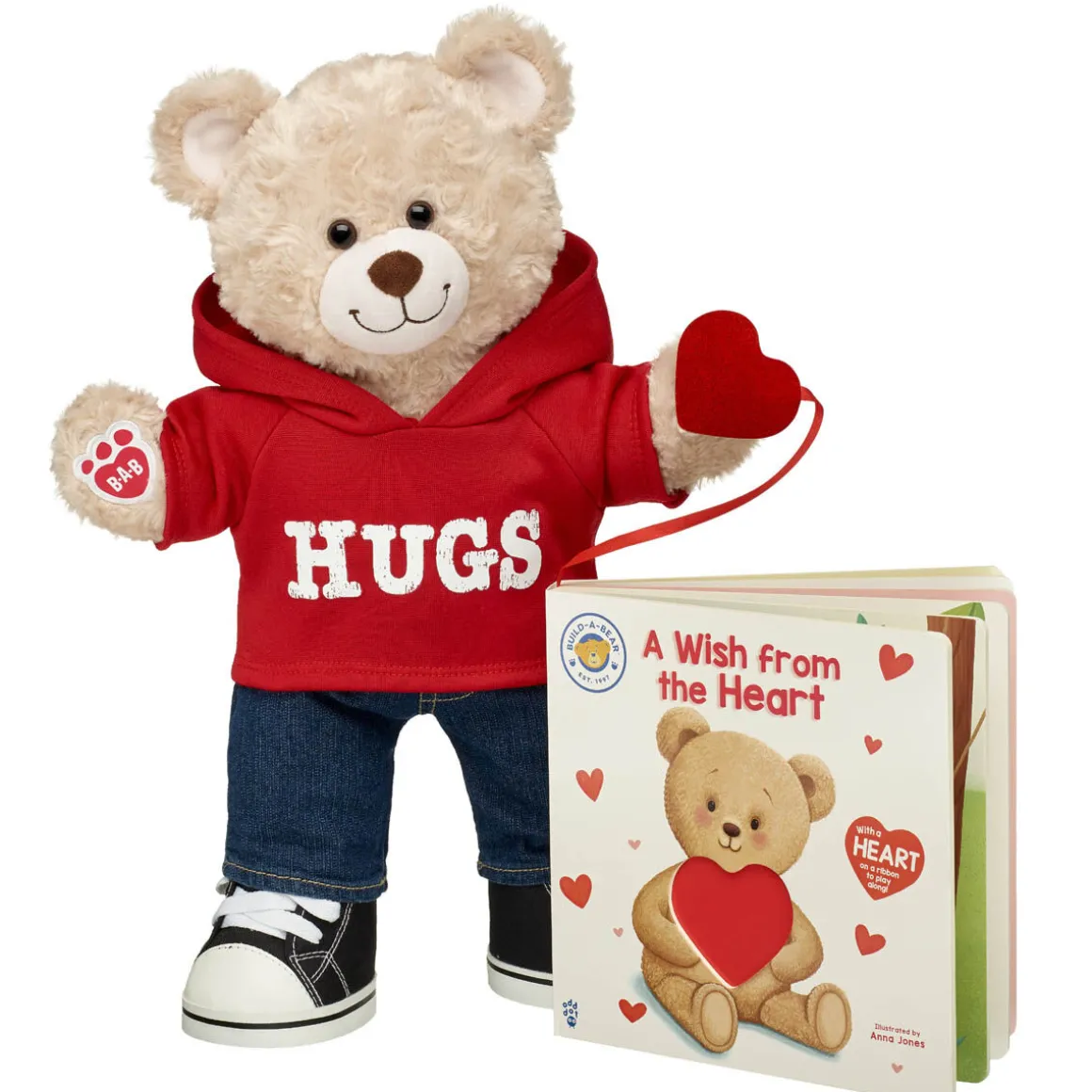 Happy Hugs Teddy Bear "A Wish from the Heart" Board Book Gift Set