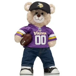 Happy Hugs Teddy Bear Minnesota Vikings Football Gift Set