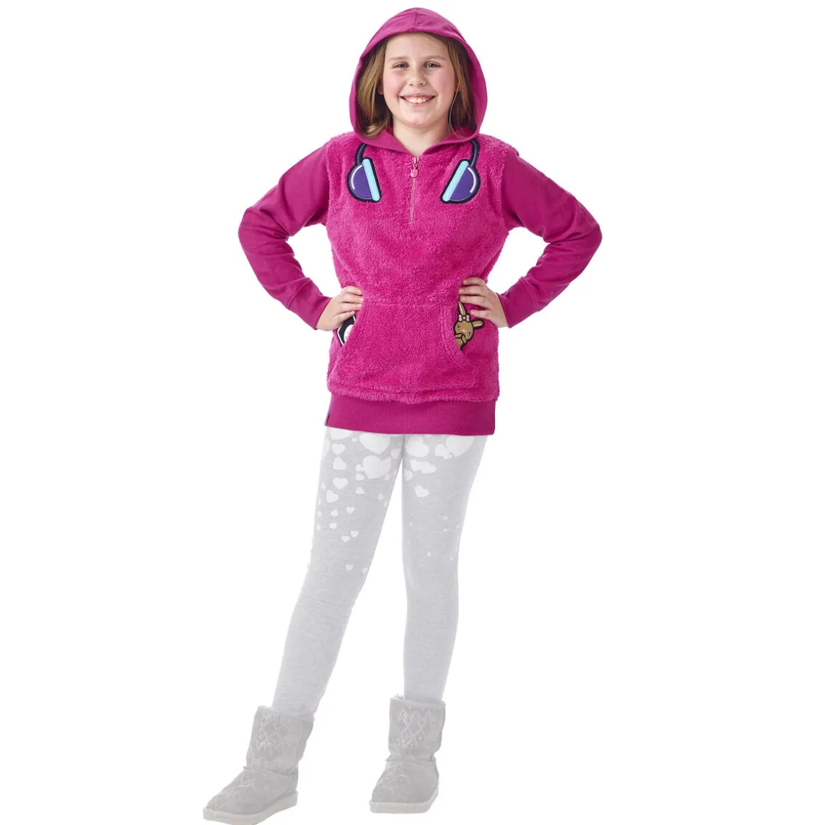Kabu™ Pink Half Zip Sherpa Hoodie