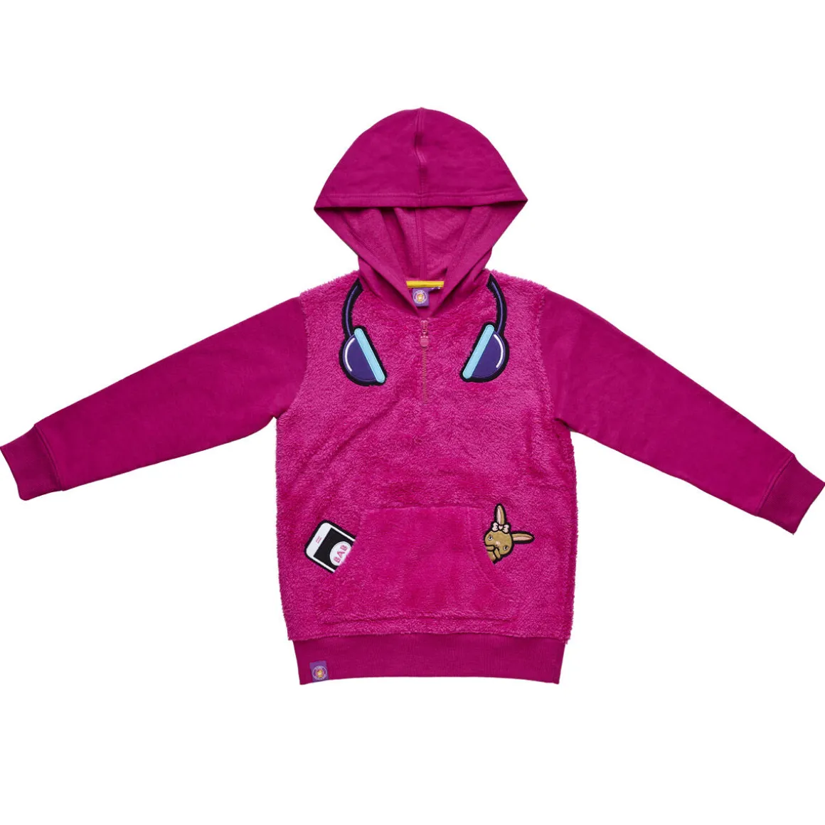 Kabu™ Pink Half Zip Sherpa Hoodie