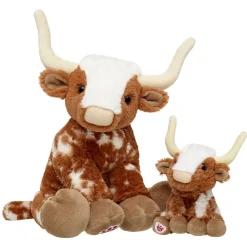 Longhorn Cow Stuffed Animal & Build-A-Bear Mini Beans® Gift Set