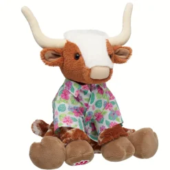 Longhorn Cow Stuffed Animal Tropical Gift Set