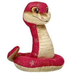 Lunar New Year Red and Gold Snake Stuffed Animal