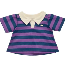 Navy and Purple Stripe Polo Dress