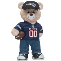 New England Patriots Happy Hugs Teddy Bear Football Gift Set