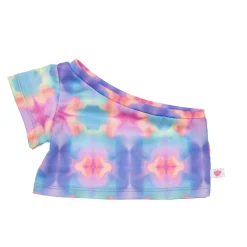 One-Shoulder Tie-Dye Top