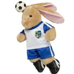 Pawlette™ Bunny Plush Blue Soccer Gift Set with Soccer Ball