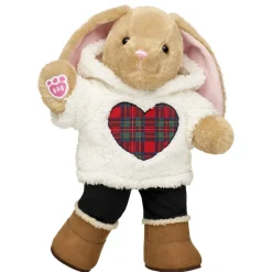 Pawlette™ Bunny Plush Tartan Hoodie Gift Set