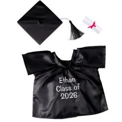 Personalized Embroidered Black Graduation Set 4 pc