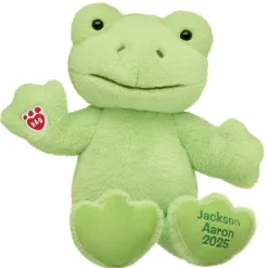 Personalized Embroidered Spring Green Frog Stuffed Animal
