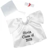 Personalized Embroidered White Graduation Set 4 pc