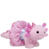 Pink Axolotl Stuffed Animal with Peppermint Dress