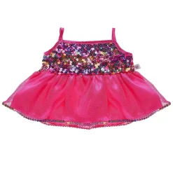 Pink Rainbow Sequins Dress