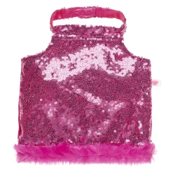 Pink Sequin Halter Dress