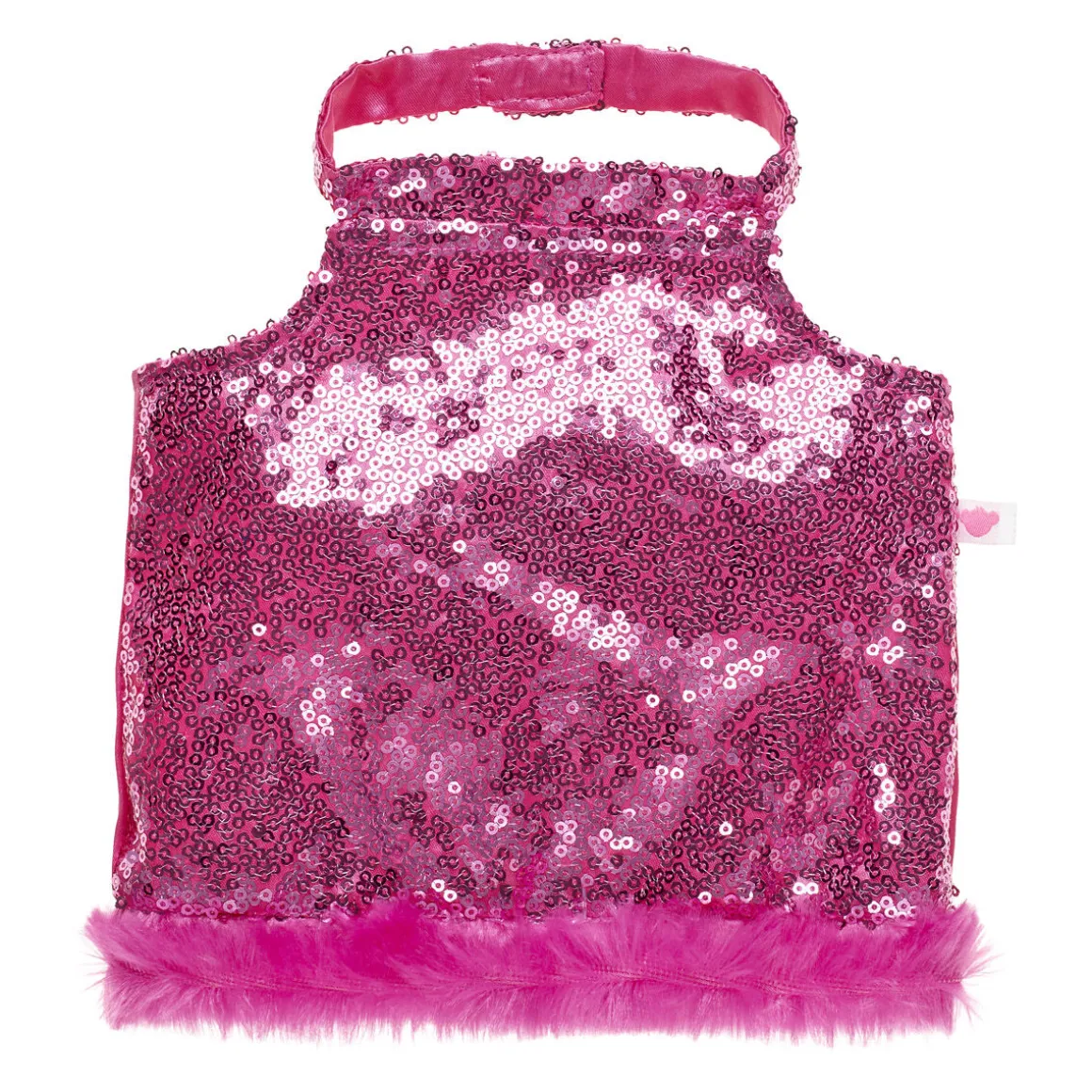 Pink Sequin Halter Dress