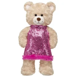 Pink Sequin Halter Dress