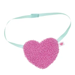 Pink Sherpa Heart Crossbody Bag