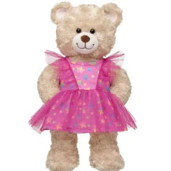 Pink Stars Tulle Sleeve Dress