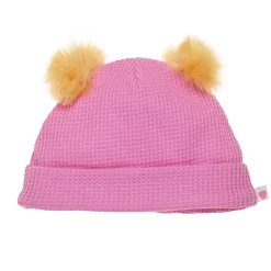 Pink Waffle Knit Beanie