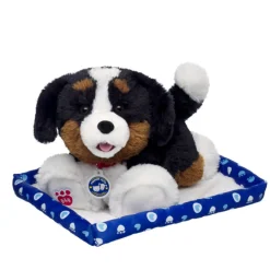 Promise Pets™ Bernese Mountain Dog Stuffed Animal with Blue Bed