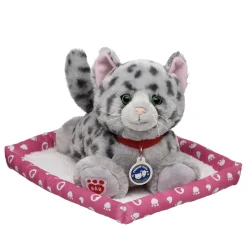Promise Pets™ Ocicat Stuffed Animal with Pink Bed
