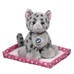 Promise Pets™ Ocicat Stuffed Animal with Pink Bed