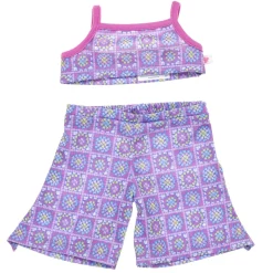 Purple Crochet Jumpsuit Set