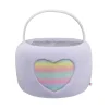 Purple Pastel Heart Easter Basket