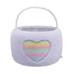 Purple Pastel Heart Easter Basket