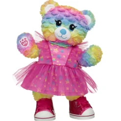 Rainbow Party Teddy Bear Star Dress Gift Set