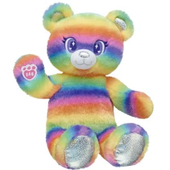 Rainbow Stripes Teddy Bear